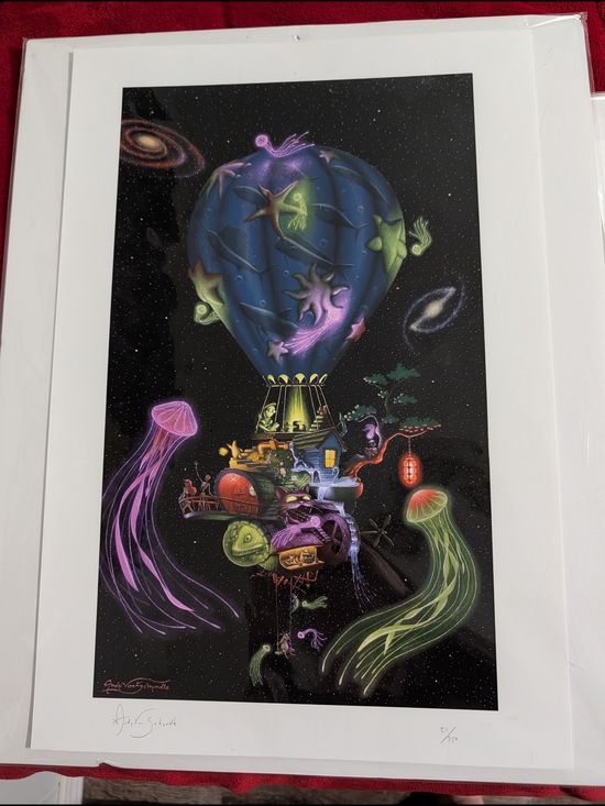 Other - Set Of 3 16x20 Surreal Creative Art Prints in Blue and Neon Colors